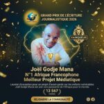 Grand Prix de l’Écriture Journalistique 2026 : Joël Godje Mana, la voix des enfants oubliés
