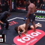 Francis Ngannou terrasse Philipe Lins